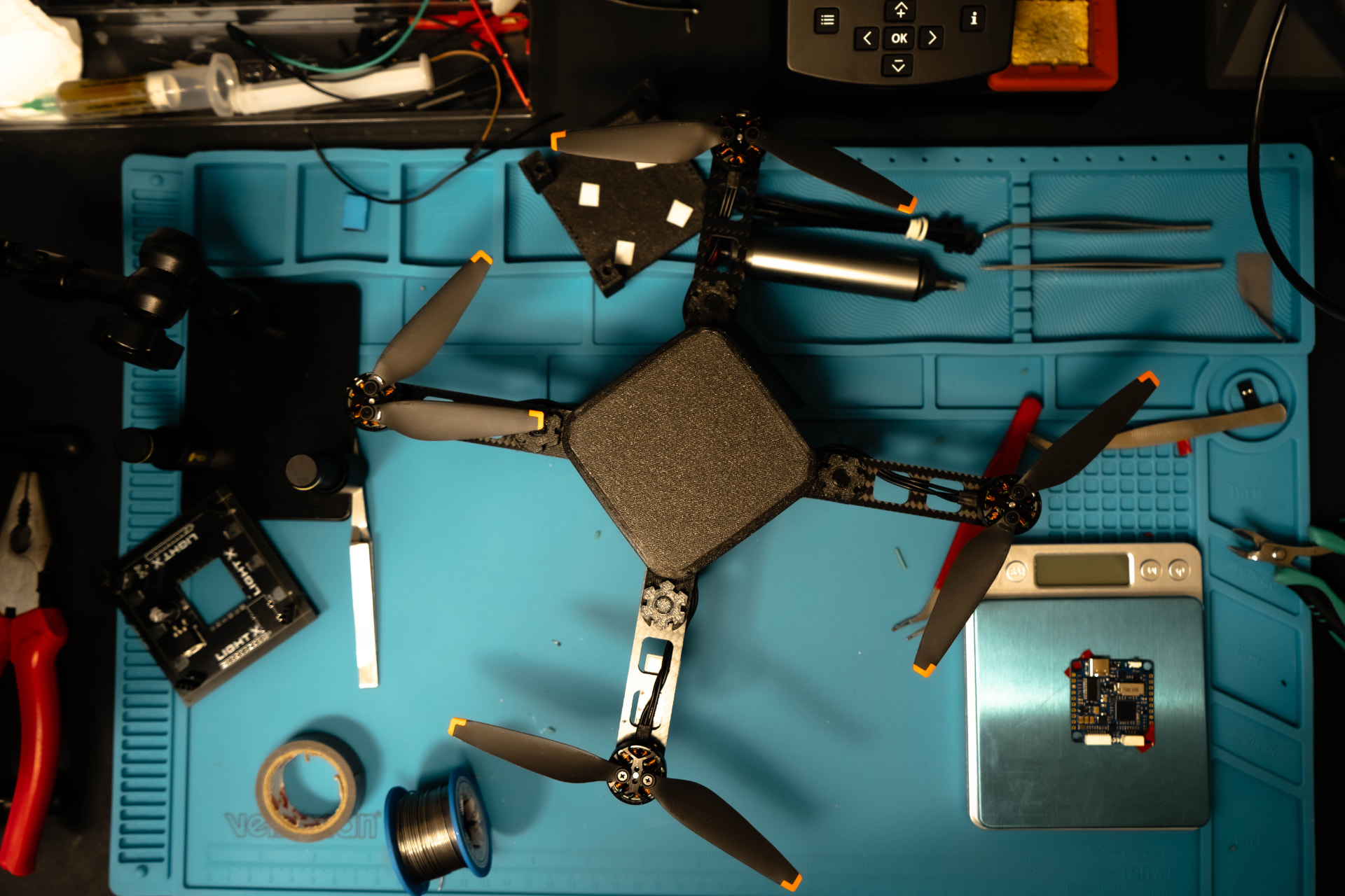 LightX airframe on the workbench during assembly in Croatia